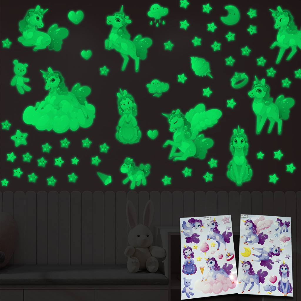 Glow In Dark Stars - Autocollants Muraux de Dessin Animé Shoous
