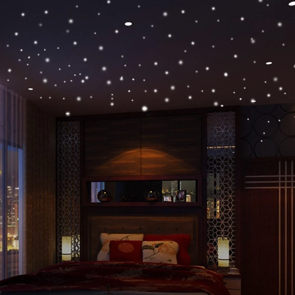 Autocollants muraux qui brille - Glow In Dark Stars avis et prix