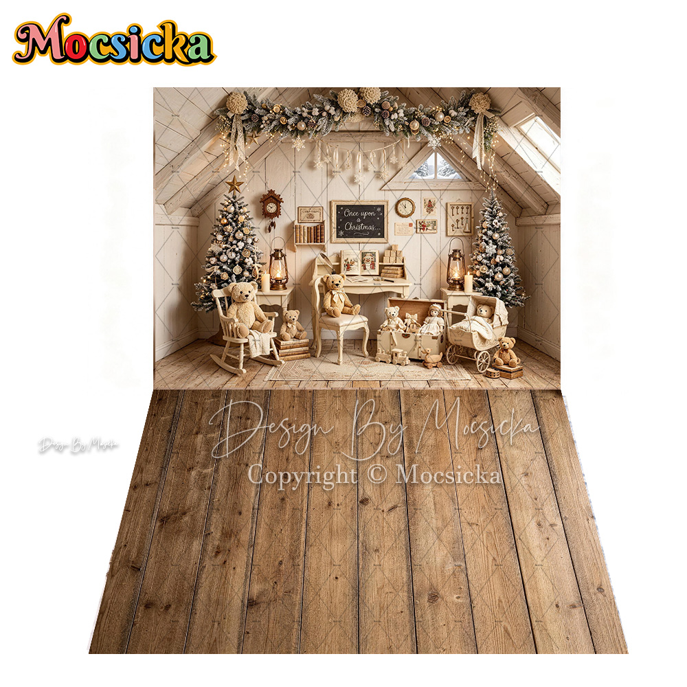 Mocsicka Vintage Attic Christm - Toys Background For Kids avis et prix