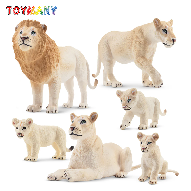 6 pièces Simulation Lion blanc - Kids Toys Latest avis et prix
