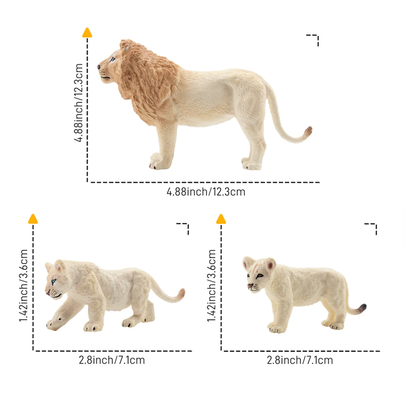 6 pièces Simulation Lion blanc - Kids Toys Latest avis et prix