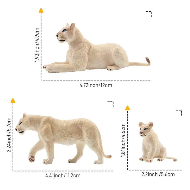 6 pièces Simulation Lion blanc - Kids Toys Latest avis et prix